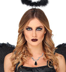 Bat Necklace With Black Gem