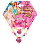 Heart Beaded Necklace, Bracelet & Ring 3 Colors Ass.