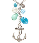Strass Anchor Necklace With Charms