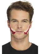 Latex Stitched Smile Prosthetic Adult Flesh Coloured Horror Accessory 3