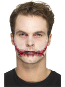 Latex Stitched Smile Prosthetic Adult Flesh Coloured Horror Accessory 5