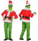 Christmas Monster Fast Costume  Jacket, Pants, Hat, Gloves, Beard, Eyebrows 