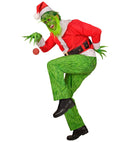 Christmas Monster Fast Costume  Jacket, Pants, Hat, Gloves, Beard, Eyebrows 