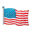 Pvc U.S.A. Flag 62X44 Cm