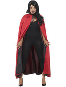 Reversible Vampire Cape Black Red 127cm Adult Costume Accessory 6