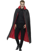 Reversible Vampire Cape Black Red 127cm Adult Costume Accessory 1
