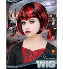 Red & Black Halloween Wig In Polybag