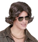 Brown 70S Disco Dude Wig In Box