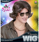 Brown 70S Disco Dude Wig In Box