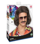 Brown 70S Dandy Wig & Moustache In Box