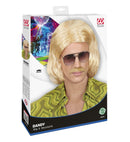 Blond 70S Dandy Wig & Moustache In Box