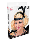 Roaring 20S Wig & Headband With Feathers In Box