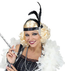 Roaring 20S Wig & Headband With Feathers In Box