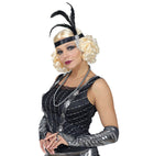 Roaring 20S Wig & Headband With Feathers In Box