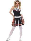 Cheerleader Costume Black Dress and Pom Poms Adult 3