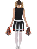 Cheerleader Costume Black Dress and Pom Poms Adult 2