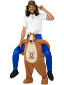 Piggyback Kangaroo Costume Brown One Piece Suit and Mock Legs 1