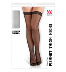 Black Lace Top Fishnet Thigh Highs