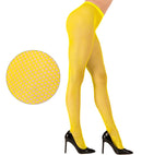 Neon Yellow Fishnet Pantyhose