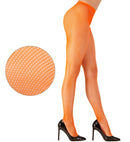 Neon Orange Fishnet Pantyhose