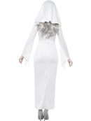 Haunted Asylum Nun Costume Adult White Dress Belt and Headpiece 3