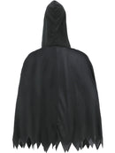 Skeleton Kit Unisex Adult Black Hooded Poncho and Fingerless Gloves 4