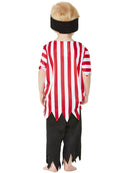 Toddler Jolly Pirate Costume Striped Top Black Trousers Bandana 3