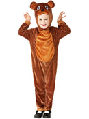 Toddler Bear Costume Brown Hooded Jumpsuit 4
