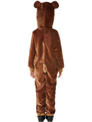 Toddler Bear Costume Brown Hooded Jumpsuit 3