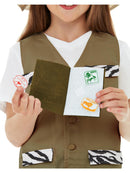 Explorer Kit Costume Kids Beige Waistcoat Hat Binoculars Passport and Badges 6