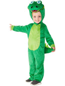 Crocodile Costume Toddler Green Hooded Jumpsuit 1