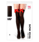 Black Thigh Highs With Satin Ribbons 70 Den