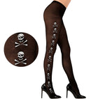 Black Pantyhose With Skulls & Bones 40 Den