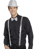 Silver Sequin Braces with Metal Clips 3