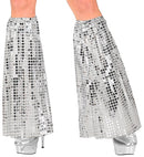 The 70S Disco Style  Silver Sequin Leg Warmers 