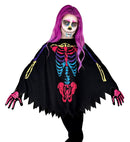 Colorful Skeleton  Poncho 