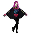 Colorful Skeleton  Poncho 