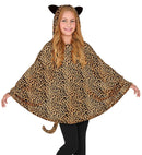 Leopard  Hooded Poncho 
