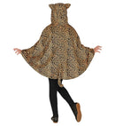 Leopard  Hooded Poncho 