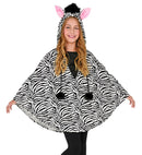 Zebra  Hooded Poncho 