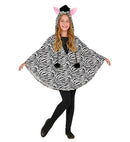 Zebra  Hooded Poncho 