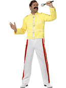 Queen Freddie Mercury Adult Costume Iconic Yellow Jacket White Trousers 5