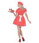 50S Waitress  Dress With Petticoat, Apron, Pin, Neckscarf, Headpiece 