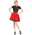 50S Girl  Dress With Petticoat, Belt, Neckscarf 