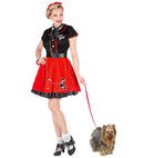 50S Girl  Dress With Petticoat, Belt, Neckscarf 