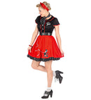 50S Girl  Dress With Petticoat, Belt, Neckscarf 