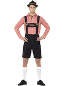 Oktoberfest Costume Red Checked Shirt Brown Leaderhosen 1