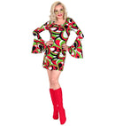 The 70S Groovy Style - Vintage Waves  Dress 