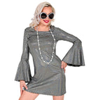 The 70S Disco Style - Silver Squares  Dress 