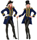 Blue Parade Coat For Woman
